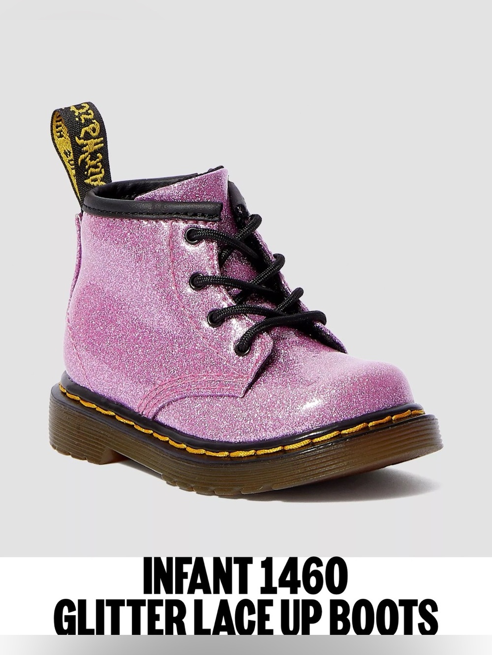 Dr. Martens INFANT 1460 GLITTER LACE UP BOOTS